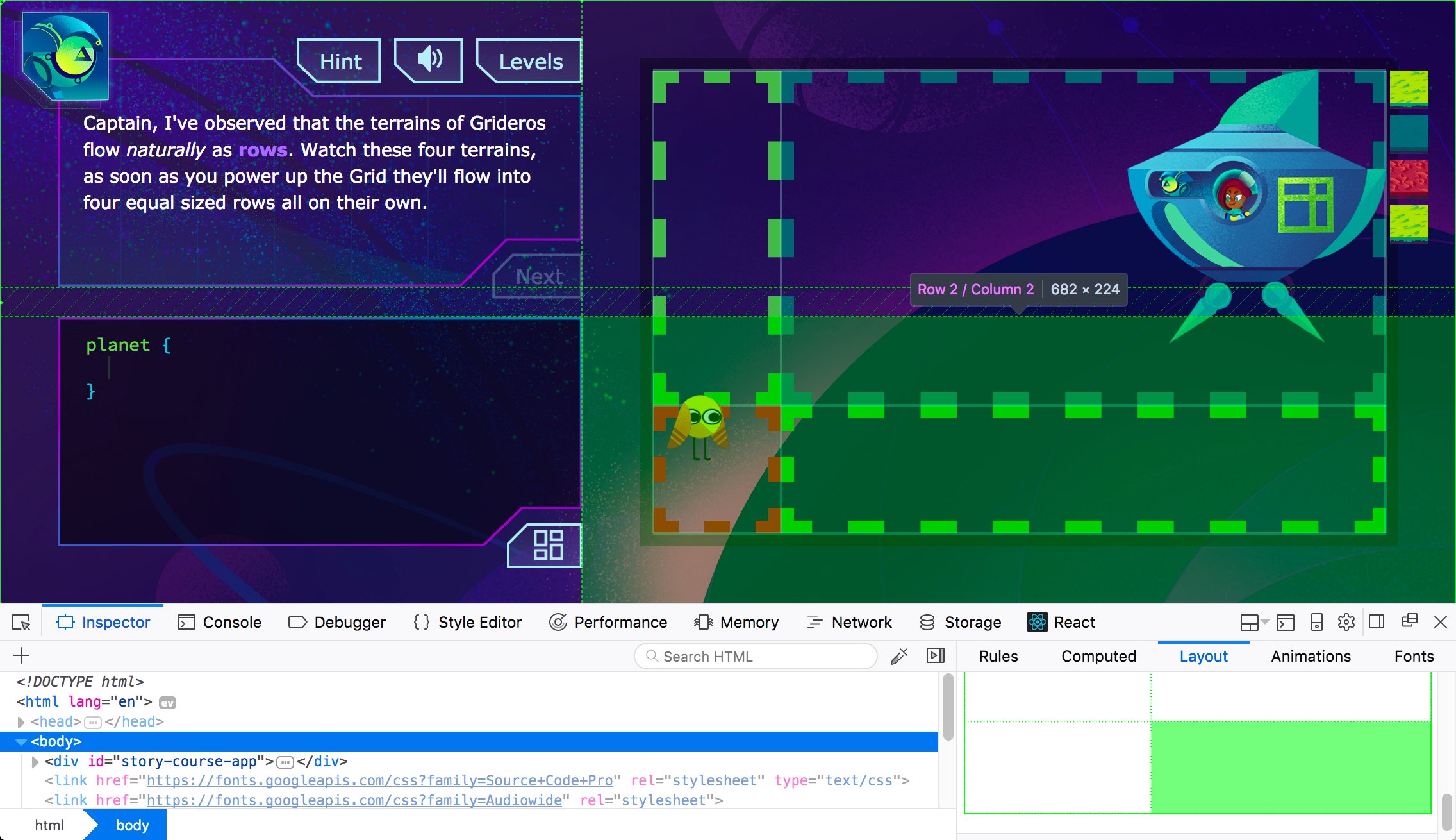 firefox grid inspector